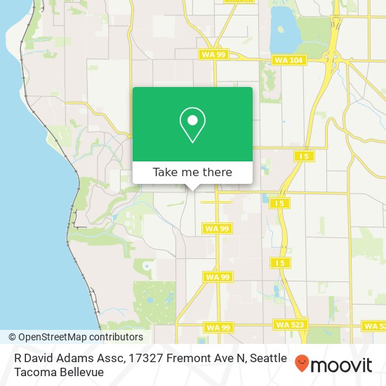 Mapa de R David Adams Assc, 17327 Fremont Ave N