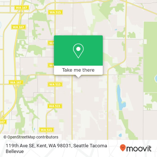 119th Ave SE, Kent, WA 98031 map