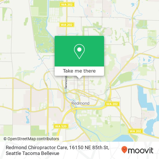 Mapa de Redmond Chiropractor Care, 16150 NE 85th St