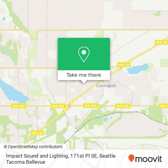 Impact Sound and Lighting, 171st Pl SE map