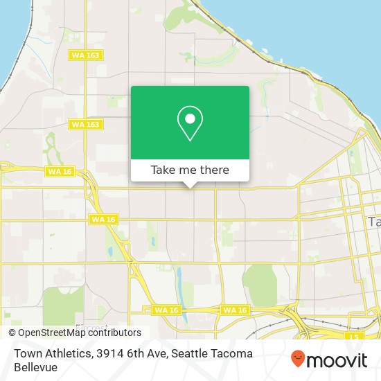Mapa de Town Athletics, 3914 6th Ave