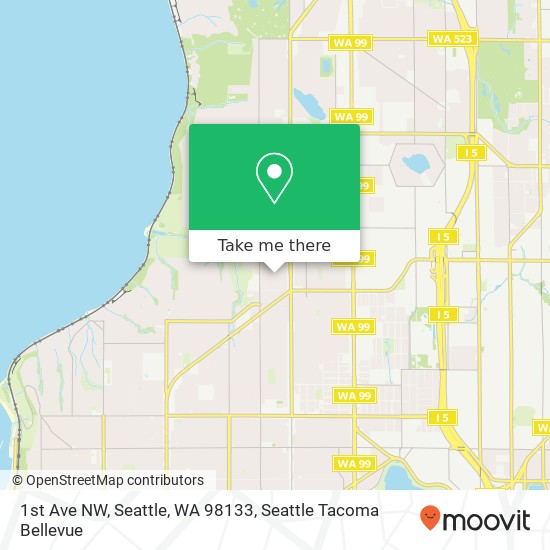 Mapa de 1st Ave NW, Seattle, WA 98133
