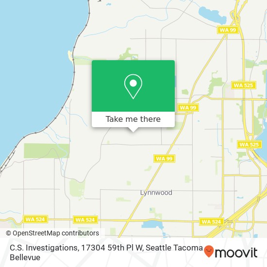 C.S. Investigations, 17304 59th Pl W map