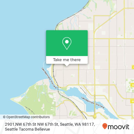 Mapa de 2901,NW 67th St NW 67th St, Seattle, WA 98117