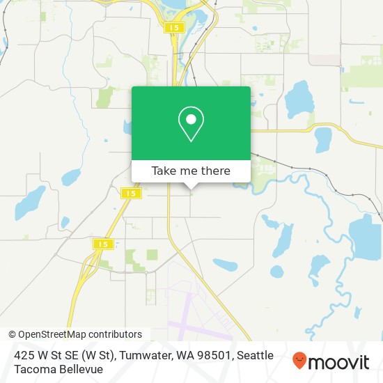 425 W St SE (W St), Tumwater, WA 98501 map