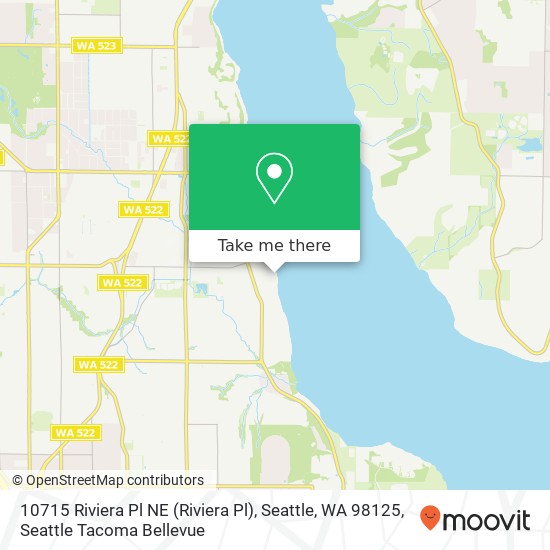 Mapa de 10715 Riviera Pl NE (Riviera Pl), Seattle, WA 98125