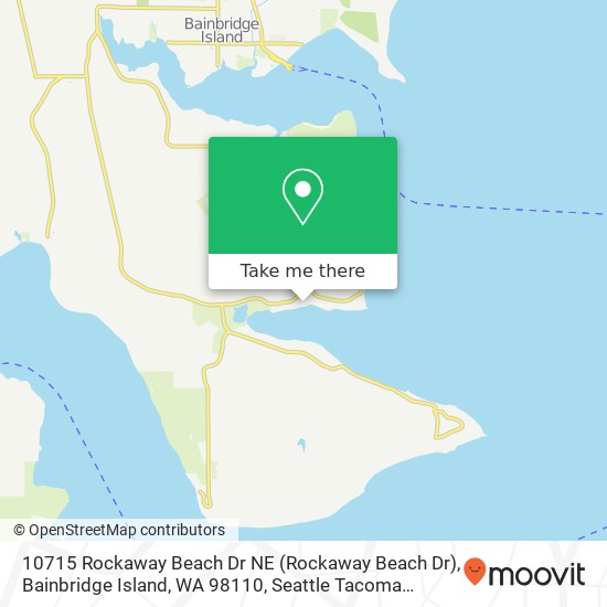 Mapa de 10715 Rockaway Beach Dr NE (Rockaway Beach Dr), Bainbridge Island, WA 98110