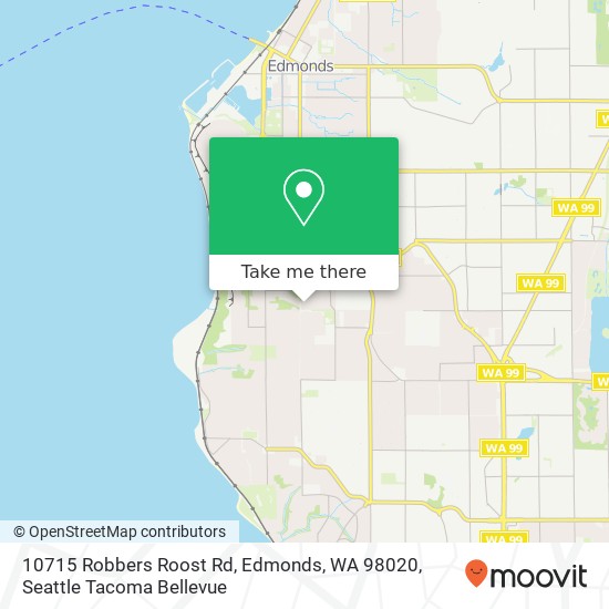 Mapa de 10715 Robbers Roost Rd, Edmonds, WA 98020