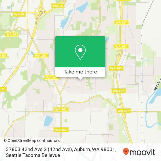 Mapa de 37803 42nd Ave S (42nd Ave), Auburn, WA 98001