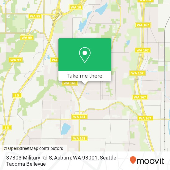Mapa de 37803 Military Rd S, Auburn, WA 98001