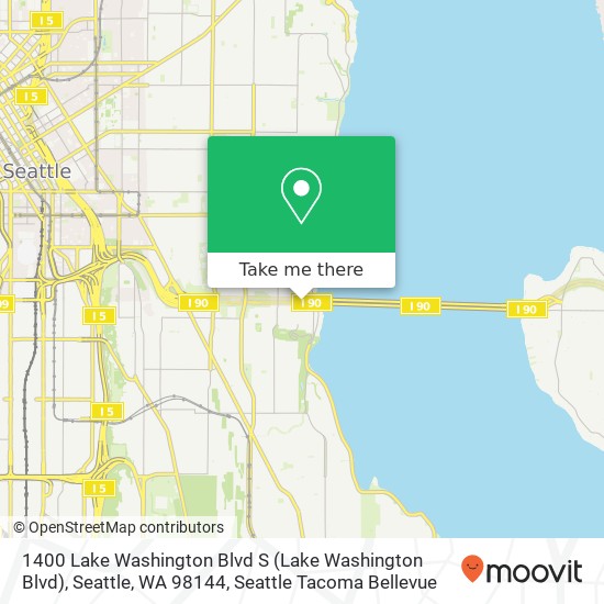 1400 Lake Washington Blvd S (Lake Washington Blvd), Seattle, WA 98144 map