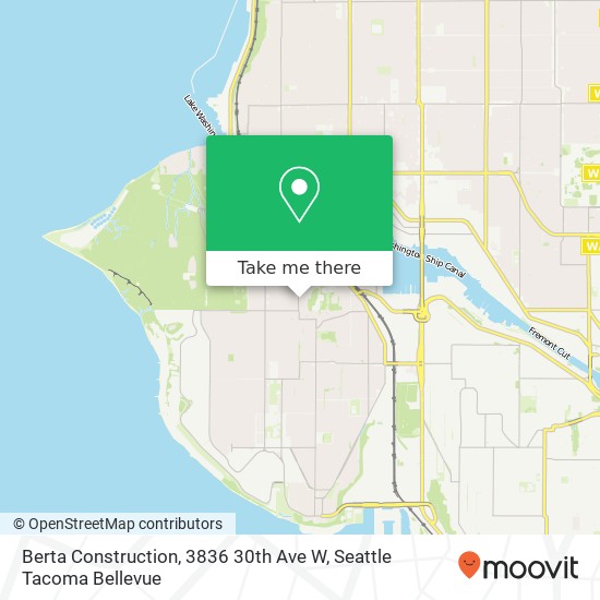 Mapa de Berta Construction, 3836 30th Ave W