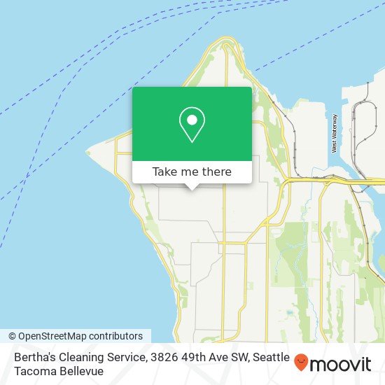 Mapa de Bertha's Cleaning Service, 3826 49th Ave SW