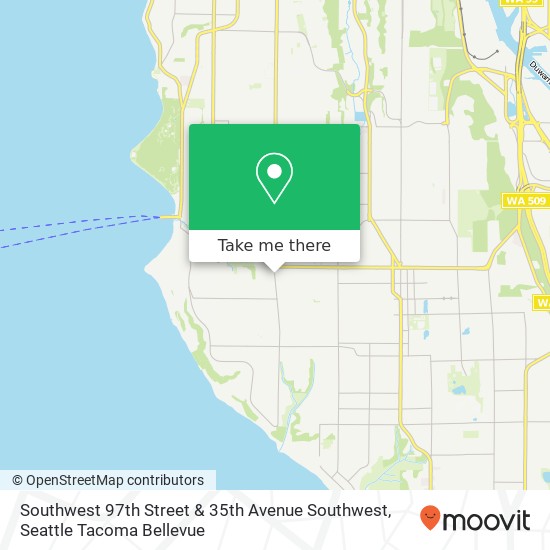 Southwest 97th Street & 35th Avenue Southwest, SW 97th St & 35th Ave SW, Seattle, WA 98126, USA map