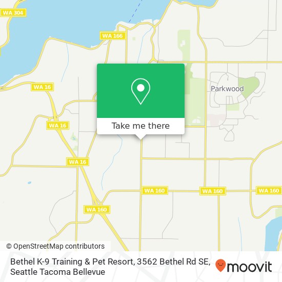Mapa de Bethel K-9 Training & Pet Resort, 3562 Bethel Rd SE