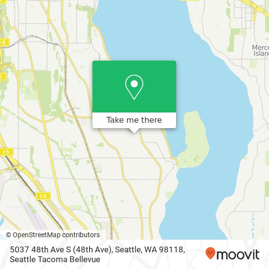 Mapa de 5037 48th Ave S (48th Ave), Seattle, WA 98118