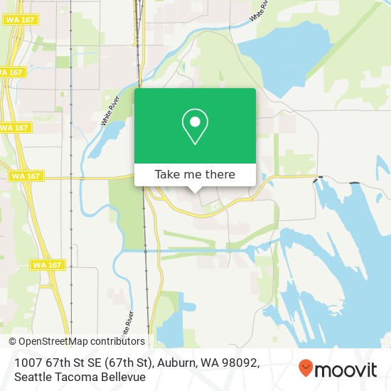 Mapa de 1007 67th St SE (67th St), Auburn, WA 98092