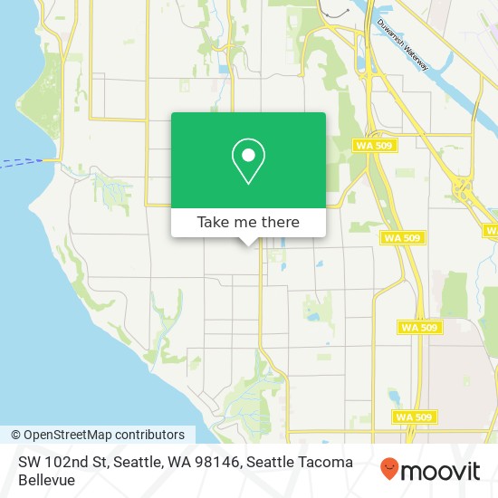 Mapa de SW 102nd St, Seattle, WA 98146