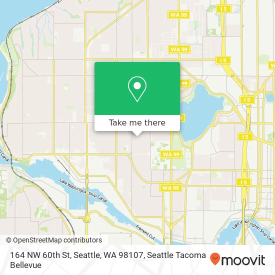 Mapa de 164 NW 60th St, Seattle, WA 98107