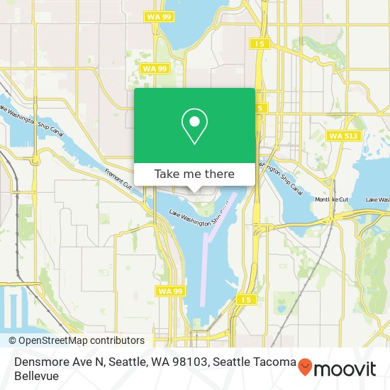 Mapa de Densmore Ave N, Seattle, WA 98103