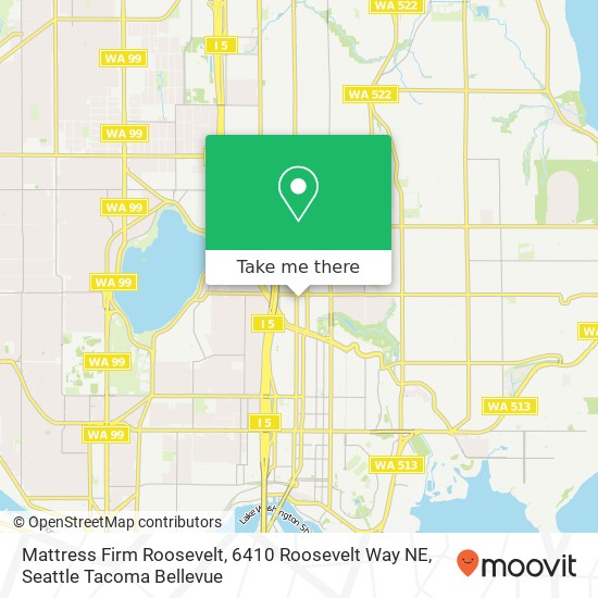 Mattress Firm Roosevelt, 6410 Roosevelt Way NE map