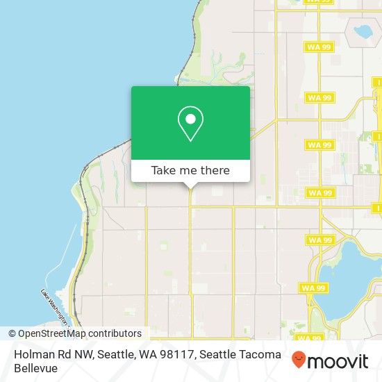 Mapa de Holman Rd NW, Seattle, WA 98117