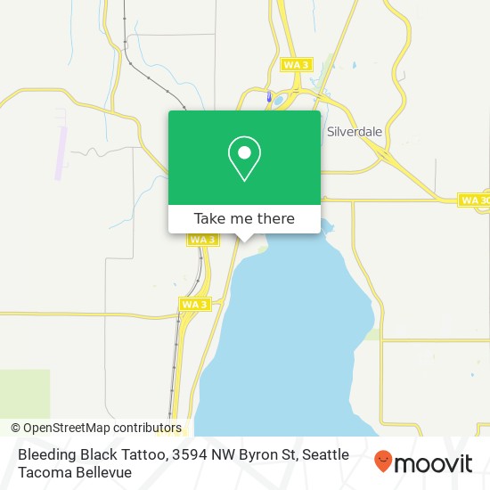 Mapa de Bleeding Black Tattoo, 3594 NW Byron St
