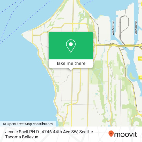 Mapa de Jennie Snell PH.D., 4746 44th Ave SW