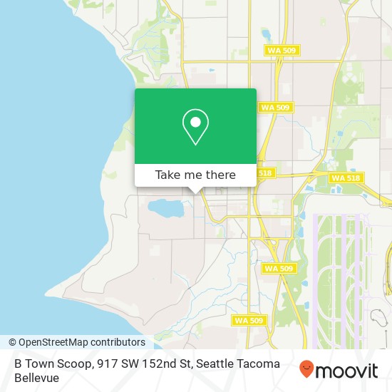 Mapa de B Town Scoop, 917 SW 152nd St