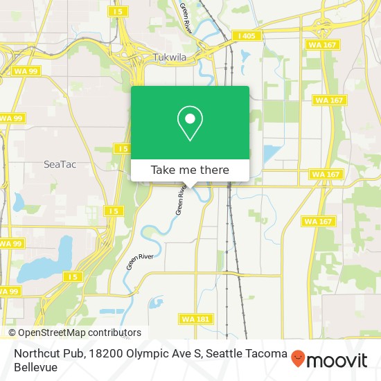 Northcut Pub, 18200 Olympic Ave S map