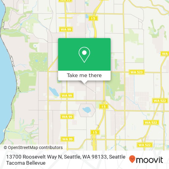 Mapa de 13700 Roosevelt Way N, Seattle, WA 98133