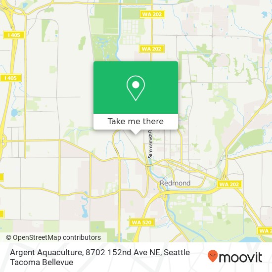 Mapa de Argent Aquaculture, 8702 152nd Ave NE