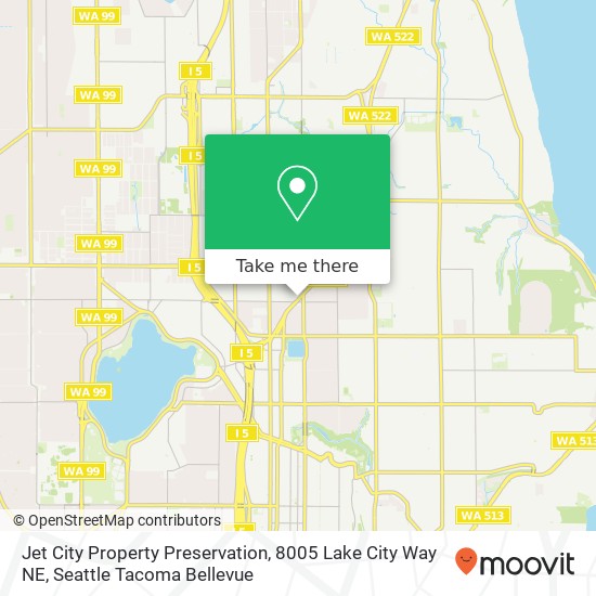 Mapa de Jet City Property Preservation, 8005 Lake City Way NE