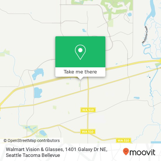 Mapa de Walmart Vision & Glasses, 1401 Galaxy Dr NE