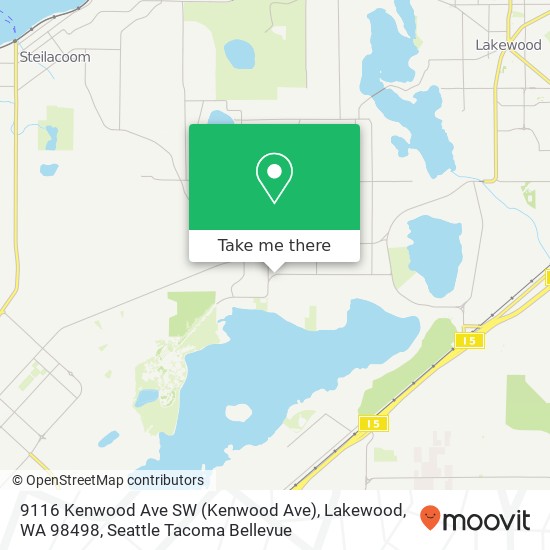 Mapa de 9116 Kenwood Ave SW (Kenwood Ave), Lakewood, WA 98498