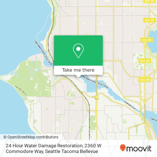 24 Hour Water Damage Restoration, 2360 W Commodore Way map