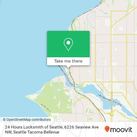 24 Hours Locksmith of Seattle, 6226 Seaview Ave NW map