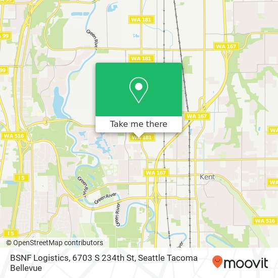 Mapa de BSNF Logistics, 6703 S 234th St