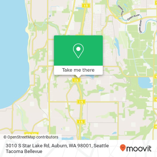 Mapa de 3010 S Star Lake Rd, Auburn, WA 98001