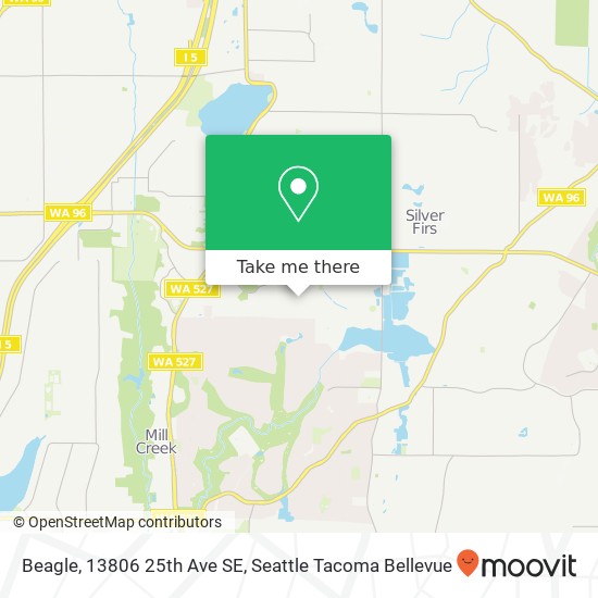 Mapa de Beagle, 13806 25th Ave SE