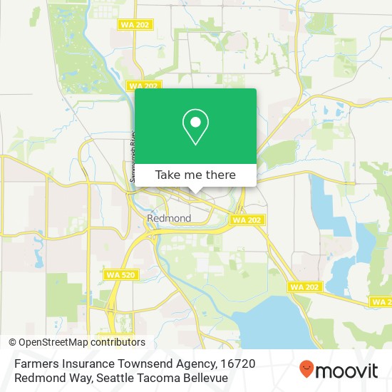 Farmers Insurance Townsend Agency, 16720 Redmond Way map