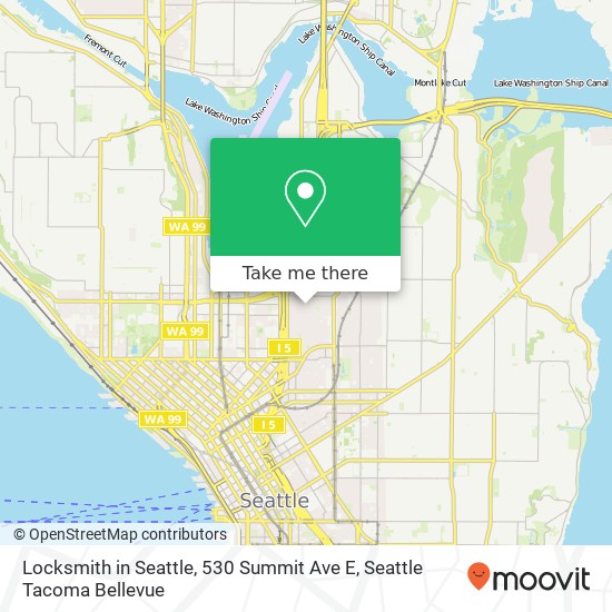 Locksmith in Seattle, 530 Summit Ave E map