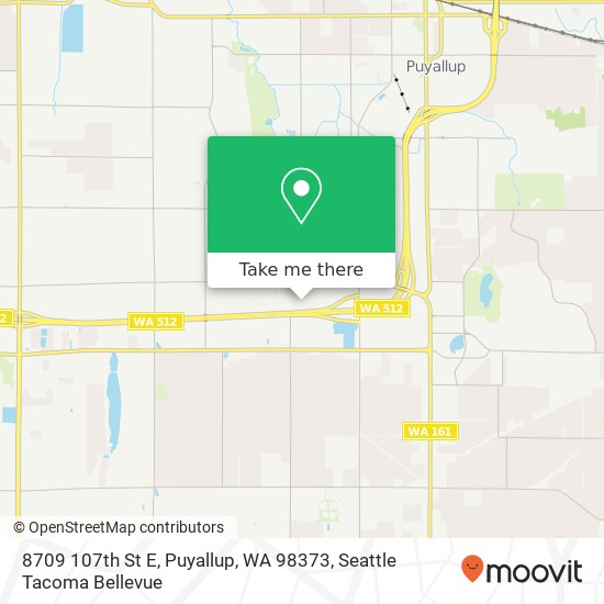 Mapa de 8709 107th St E, Puyallup, WA 98373