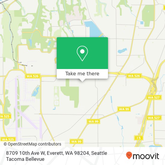 Mapa de 8709 10th Ave W, Everett, WA 98204