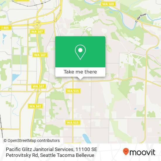 Pacific Glitz Janitorial Services, 11100 SE Petrovitsky Rd map