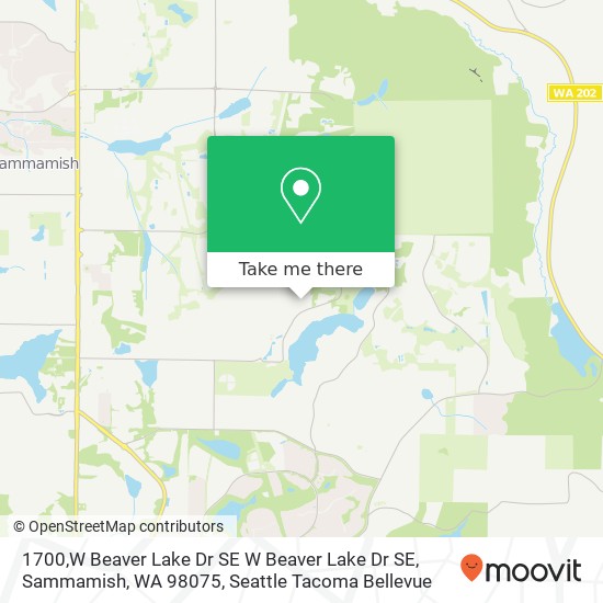 Mapa de 1700,W Beaver Lake Dr SE W Beaver Lake Dr SE, Sammamish, WA 98075