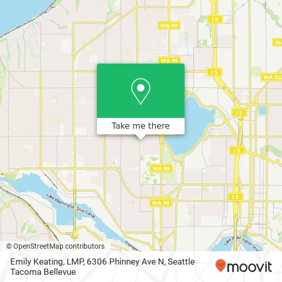 Mapa de Emily Keating, LMP, 6306 Phinney Ave N