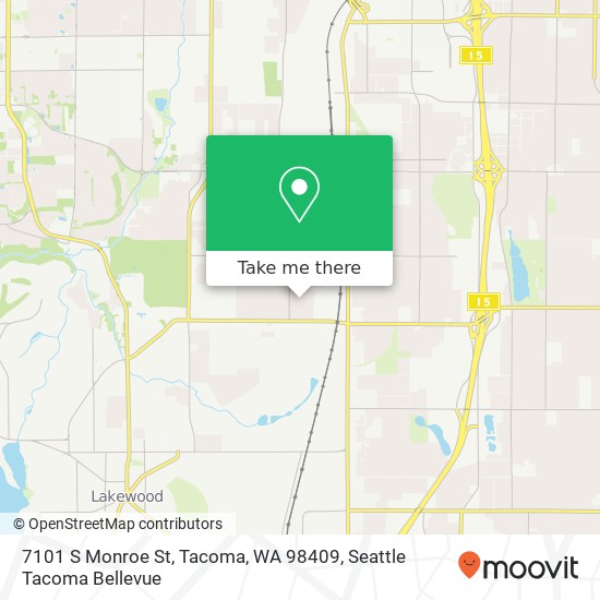 Mapa de 7101 S Monroe St, Tacoma, WA 98409