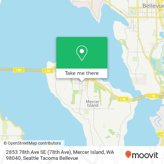 2853 78th Ave SE (78th Ave), Mercer Island, WA 98040 map