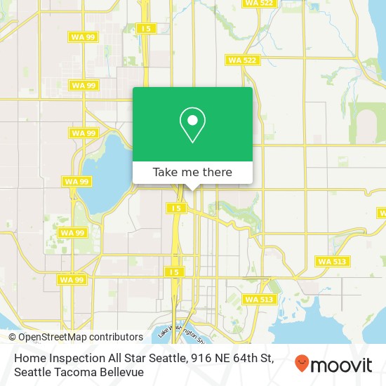 Home Inspection All Star Seattle, 916 NE 64th St map